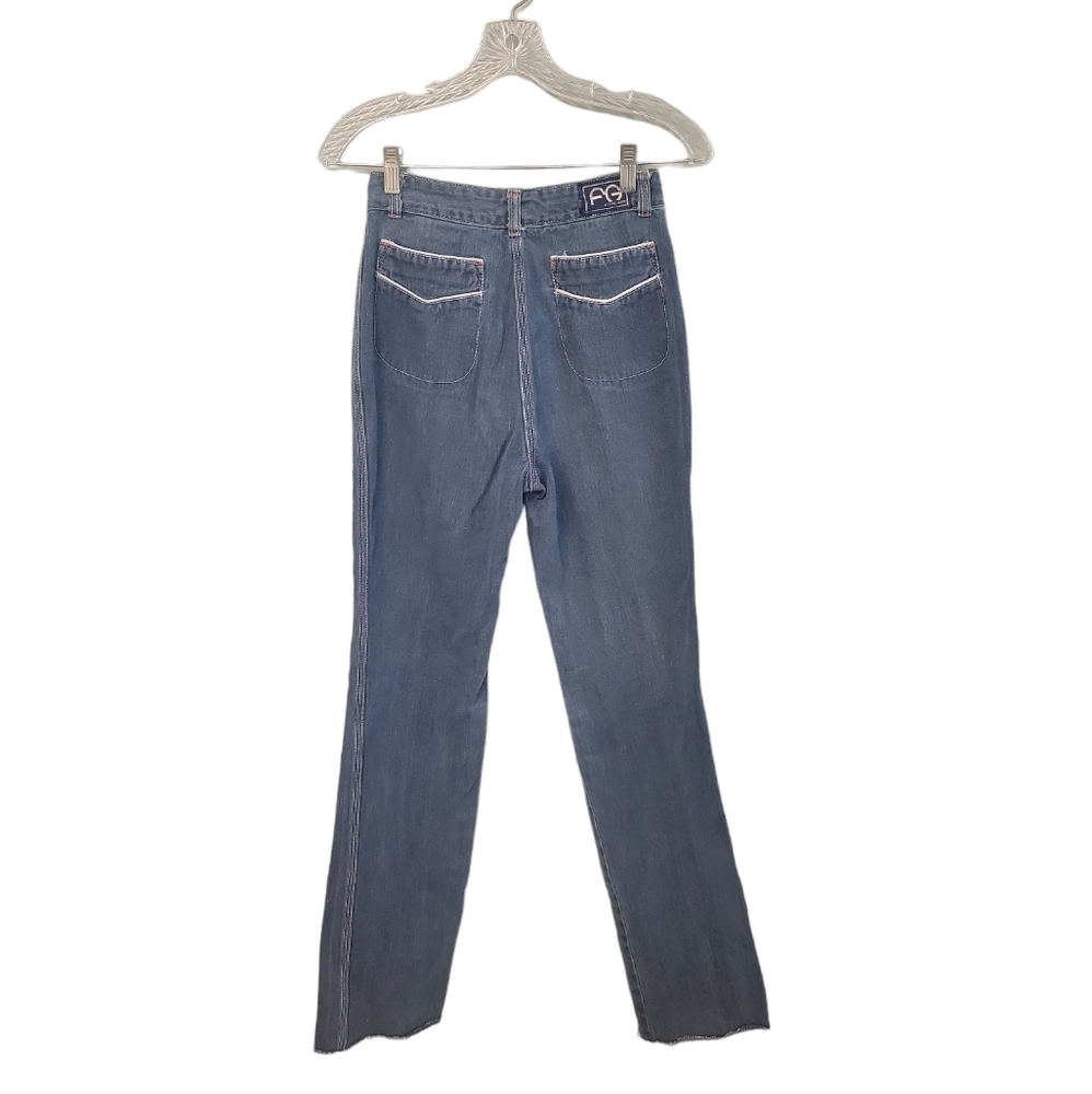 Vintage 1970's Faded Glory Highwaist Raw Hem Womens Jeans